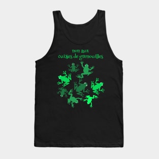 Frog Protest non aux cuisses de grenouilles Say No To Frog Legs Tank Top